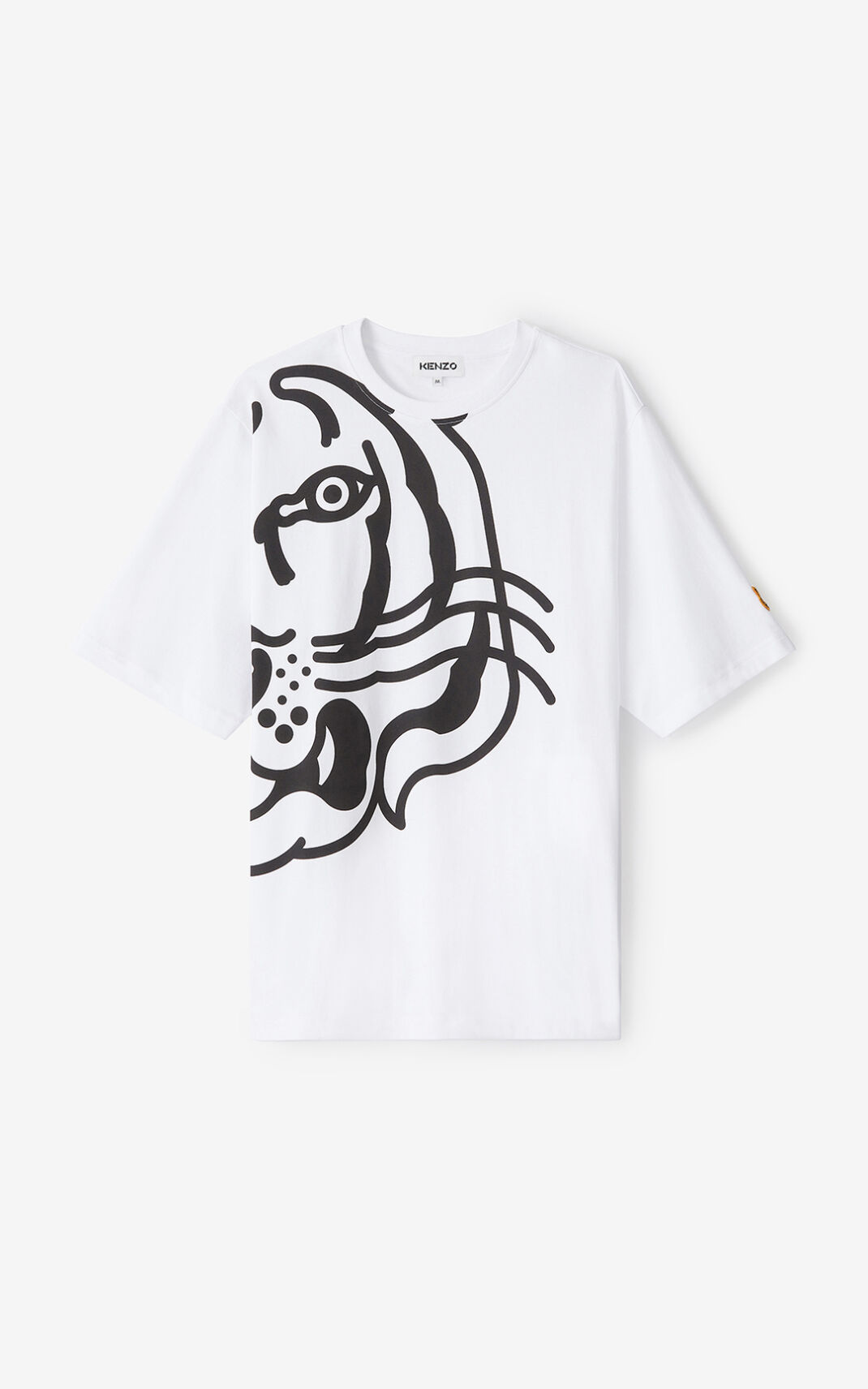 T Shirt Kenzo K Tiger oversized Homme Blanche | UVIX-14653